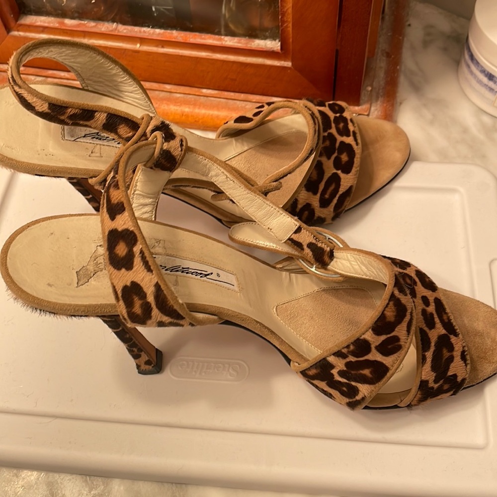 Brian Atwood horse hair sandals… Cheetah print… Smoke-free pet free home